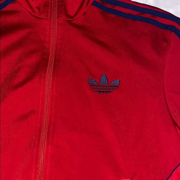 Red adidas track jacket - Picture 2 of 4